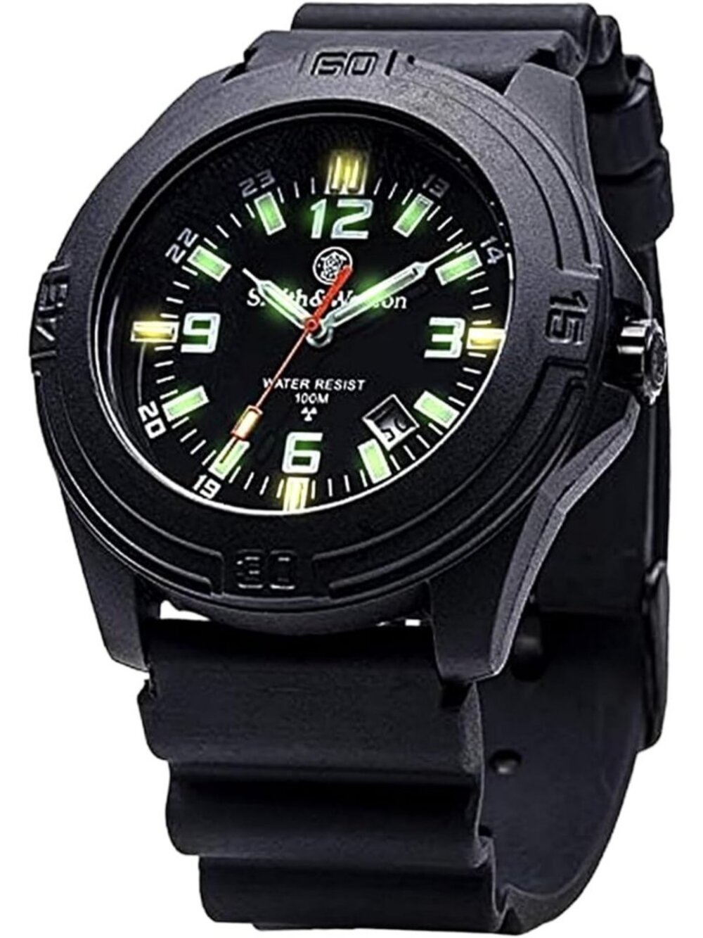 Tactical Men's Watch 43mm - Tritium H3, Date Display, Shock Resistant